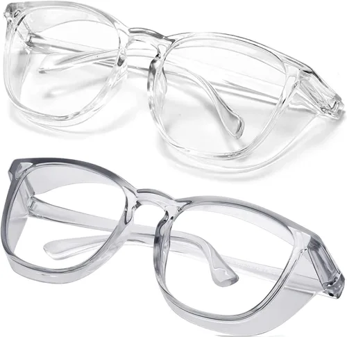 Miniatura 20 de SQIMZAR - Lentes de seguridad para mujeres, para enfermeras, lentes protectores, lentes de seguridad antivaho Púrpura claro+rosa claro
