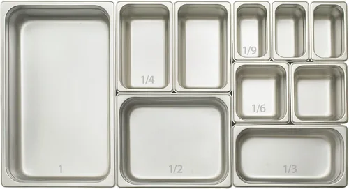 Miniatura 2 de Winco Bandeja de tamaño 2/3, 2 1/2 pulgadas, acero inoxidable, mediano