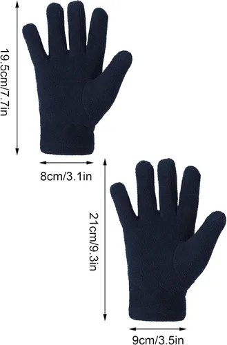 Miniatura 2 de SATINIOR 3 pares de guantes de forro polar para niños, guantes suaves y cálidos para actividades al aire libre