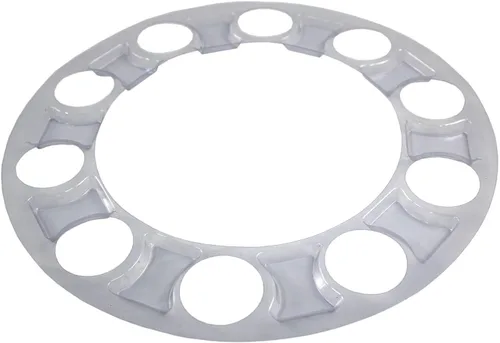 Miniatura 5 de Kits de cubiertas de eje delantero de plástico ABS cromado con cubretuercas roscables de 1.29 pulgadas para semirremolques en pares (con puntas)