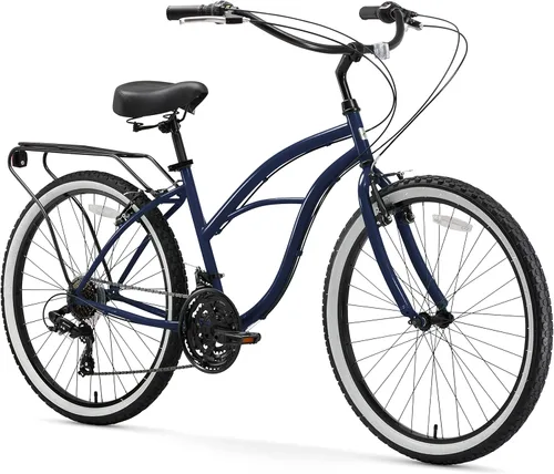 Miniatura 33 de sixthreezero Around The Block - Bicicleta de playa para mujer Azul verde azulado con asiento negro/puños