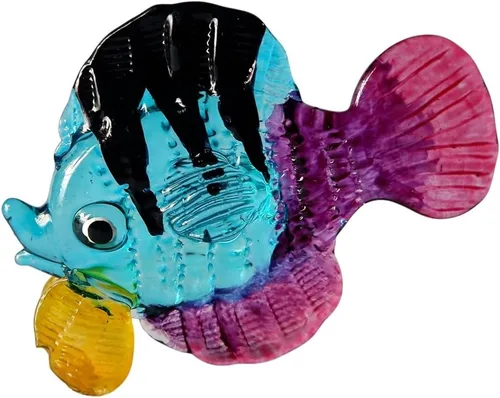 Miniatura 9 de 1shopforyou Figura de cristal soplado, figura de pez marino tropical, arte en miniatura, colección de vida marina, decoración de acuario, animal