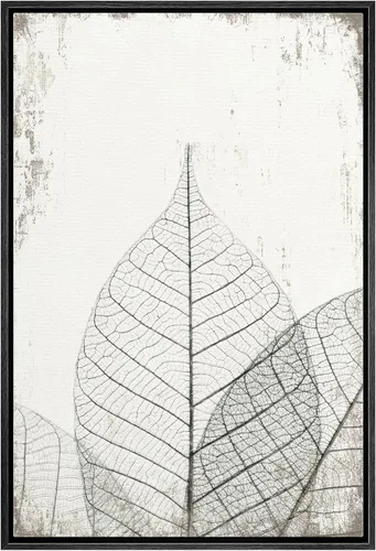 Miniatura 47 de Wall26 - Arte de pared con marco estampado en lienzo, bosque negro y blanco, árbol de madera con detalles de anillo, naturaleza, naturaleza salvaje