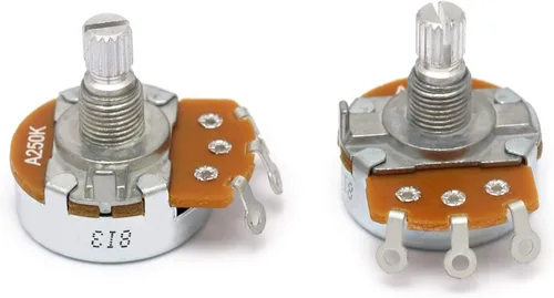 Miniatura 4 de Alpha Pots Log A250k Potenciómetro de audio de volumen Electrónica para guitarra eléctrica o bajo (más grande A250k)
