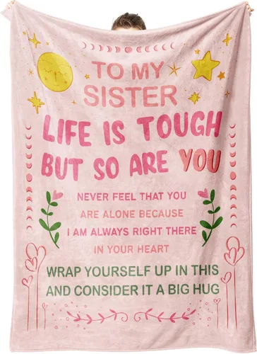 Miniatura 8 de Niyewsor Regalos para hermanas en Navidad, manta de regalo de cumpleaños para hermanas, regalo para hermanas mayores/menores/gemelas en el día
