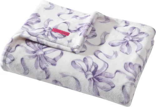 Betsey Johnson - Manta individual, ropa de cama de felpa ultrasuave, manta suave de gran tamaño, artículos esenciales para dormitorio (Lazos de