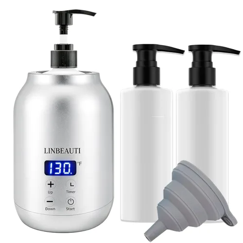 Miniatura 7 de Calentador de aceite de masaje con dos dispensadores de botellas de aceite, calentador de botellas de loción, dispensador dispensador eléctrico