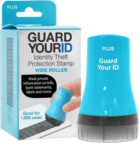 Guard Your ID Wide Advanced Roller 2.0 - Sello de seguridad para prevención de robo de identidad, color turquesa
