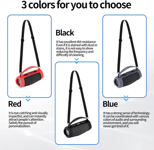 Miniatura 8 de Funda de silicona Charge 5, funda protectora de transporte portátil, bolsa de viaje con correa para el hombro para JBL Charge 5 Wi-Fi/Charge 5