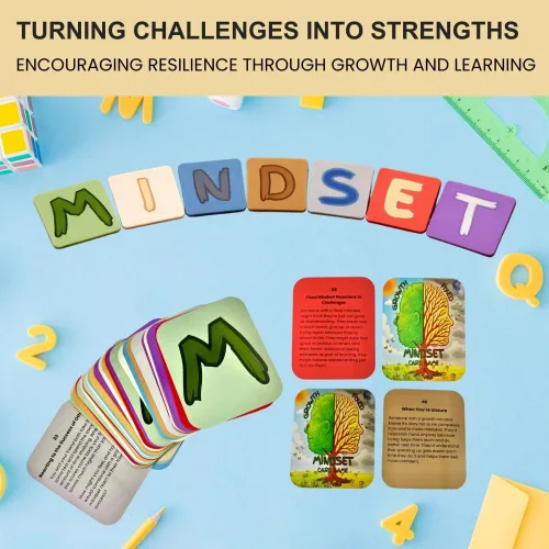 Miniatura 2 de Thought-Spot Juego de cartas de crecimiento/mentalidad fija: cultiva el afrontamiento y las habilidades sociales; desarrolla resiliencia; reduce