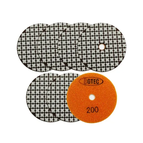 Miniatura 37 de BGTEC Juego de almohadillas de pulido de diamante seco de 4 pulgadas, kit de 8 almohadillas de grano 400 para granito, mármol, piedra de cuarzo