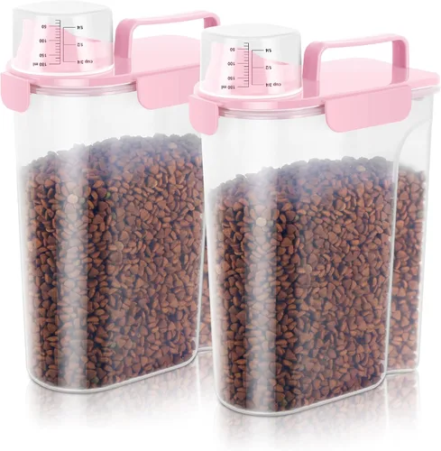 Miniatura 24 de LEAWALK Recipiente de almacenamiento de alimentos para perros, boquilla grande mejorada sin BPA, contenedores de plástico de almacenamiento