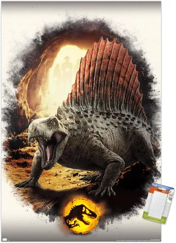 Miniatura 10 de Trends International Jurassic World: Dominion - Póster de pared focal Dimetrodon, 22.375 x 34 pulgadas, versión enmarcada en negro Versión con marco