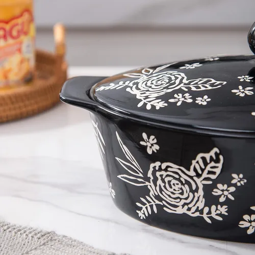 Miniatura 3 de Wisenvoy Cacerola con Tapa - Plato para Cazuela y Horno de Cerámica
