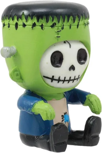 Miniatura 2 de Ebros Frankie The Frankenstein Furrybones - Figura pequeña de 3 pulgadas de alto, huesos peludos, esqueleto, monstruo, estatua de decoración como