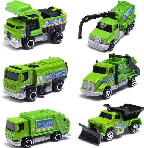 Miniatura 9 de Oriate Juego de 6 juguetes de coche de granja de fundición a presión para niños, cosechadora, transportador, camión, rociador, juguetes de granja