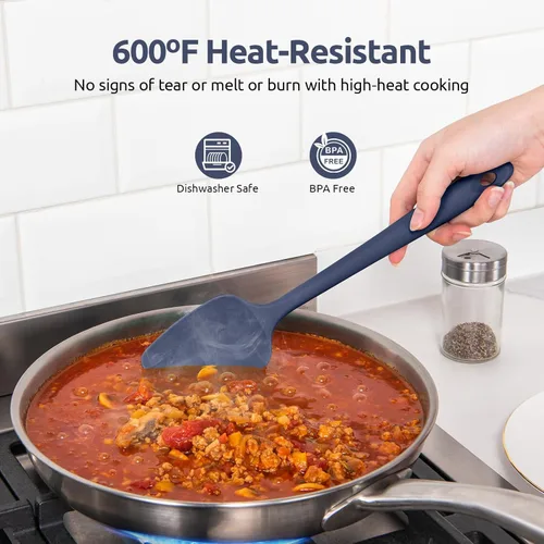 Miniatura 3 de U-Taste - Juego de espátulas de silicona resistentes al calor: U-Taste 600ºF alta temperatura sin costuras de grado alimenticio grado alimenticio