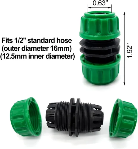Miniatura 4 de BlingKingdom Extensor de conector de reparación de manguera para unirse a manguera de jardín de 1/2 pulgada, conexión de reparación rápida, manguera