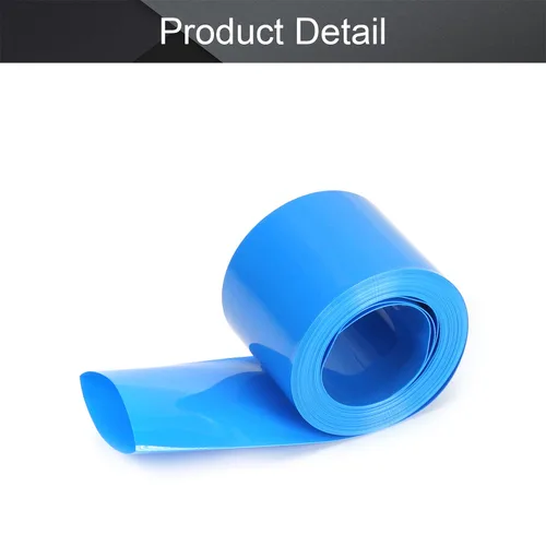 Miniatura 4 de Othmro Kit de tubos termorretráctiles de batería de 8.2 pies, tubo termorretráctil de PVC de aislamiento de ancho de 1.26 pulgadas, tubo de Azul