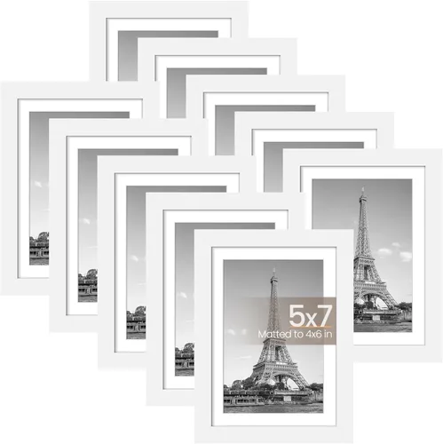 Miniatura 29 de upsimples - Juego de 10 portarretratos de 8 x 10 pulgadas, para fotos de 5 x 7 pulgadas con paspartú o 8 x 10 pulgadas sin él, collage de varios