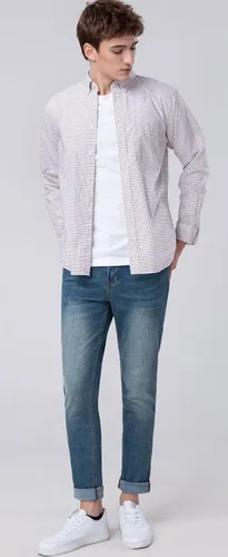 Miniatura 4 de Plaid&Plain Jeans ajustados para hombre