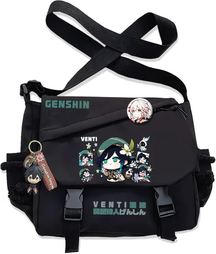 Miniatura 10 de Bolso Furina Crossbody Bag Single Shoulder Bag Adulto Anime 3D Print Mochila Negro Bolsa