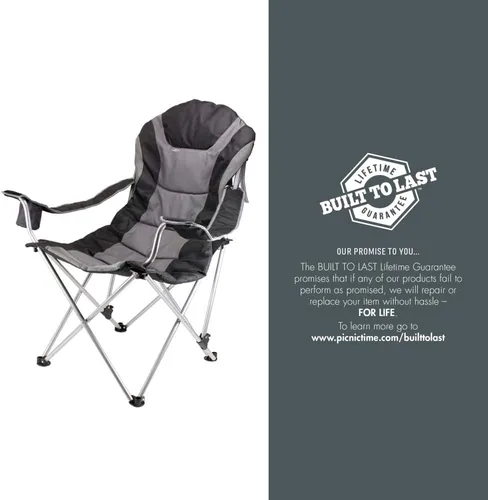 Miniatura 7 de Picnic TIME NCAA Arkansas Razorbacks Reclining Camp Chair - Beach Chair for Adults - Sports Chair with Carry Bag