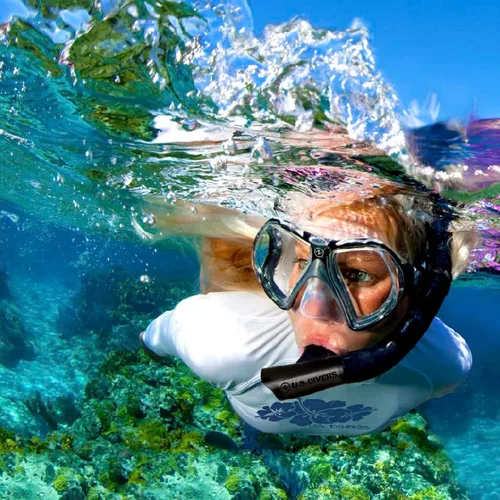 Miniatura 5 de U.S. Divers Cozumel - Juego de esnórquel Máscara de esnórquel para adultos, esnórquel, aletas y bolsa de viaje.