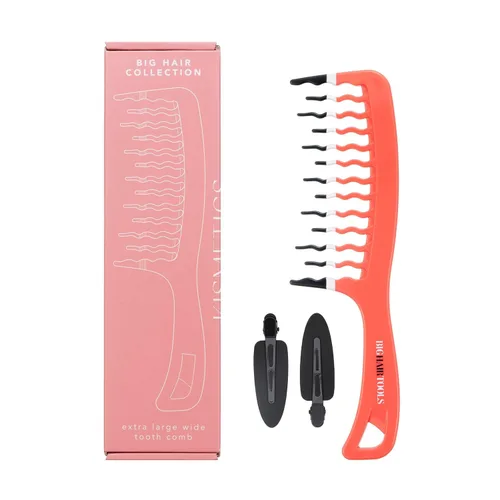 Peine desenredante de dientes anchos extra grande para cabello grueso, rizado, ondulado y natural, eliminación de nudos sin dolor, antiestático,