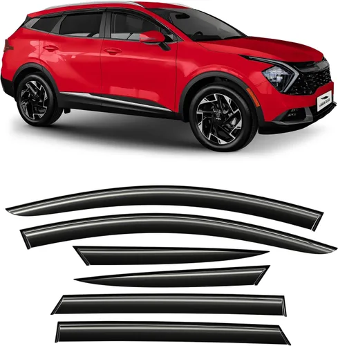 Miniatura 9 de Voron Glass - Protectores de lluvia con cinta adhesiva extra duraderos para Hyundai Elantra 2011-2016 Sedán, deflectores de ventana, viseras