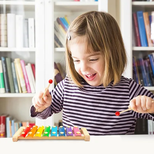 Miniatura 7 de MCPINKY Xilófono para niños, juguete musical xilófono con mazos seguros para niños, instrumentos musicales educativos, juguete para niños pequeños
