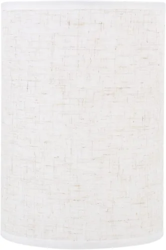 Lurrose Pantalla de lámpara blanca redonda de tela, pantalla de tela, pantalla de tela, pantalla de tambor, cubierta de lámpara moderna para