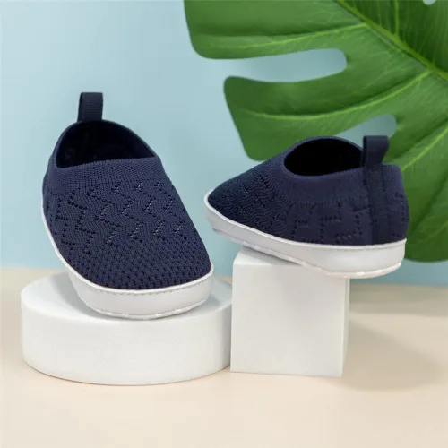 Miniatura 3 de Meckior - Zapatos para recién nacidos, tipo mocasines de lona con suela suave para recién nacidos, bebés, niños y niñas que estén dando sus primeros