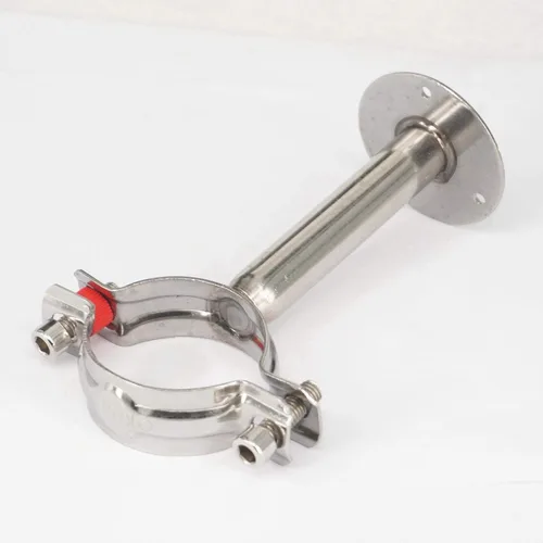 Miniatura 4 de 1pc Fit Tube O/D 45mm Pole Length 100mm 304 Stainless Steel Pipe Clamp Clip Support Bracket with Base Plate