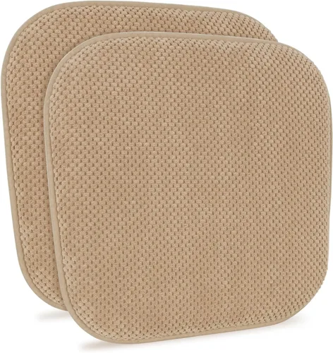 Miniatura 11 de Cojines para Sillas de Cocina Vino Rojo Antideslizantes de Espuma para Oficina, Cojines para Asientos Lavables, Almohadillas Gruesas y Suaves, Rojo