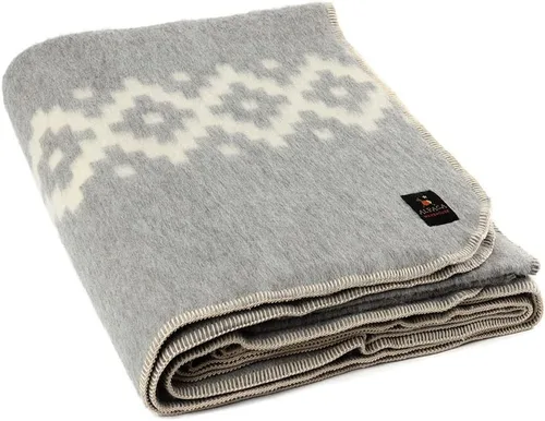Miniatura 15 de Manta gruesa de lana de alpaca para acampar al aire libre o uso en interiores, diseño étnico, suave lana peruana de alpaca disponible en tamaño Gris