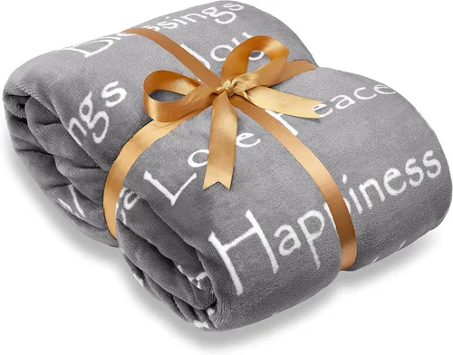 Miniatura 10 de Chanasya Manta Decorativa de Regalo Inspiradora Premium de Amor y Alegría - Sherpa Acogedora, Cálida y Esponjosa - Regalo Perfecto de Cuidado