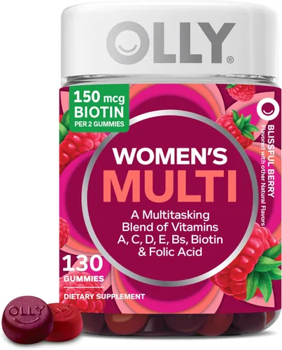 OLLY - Goma multivitamínica para mujer, salud general y apoyo inmunológico, vitaminas A, D, C, E, biotina, ácido fólico, vitamina masticable para