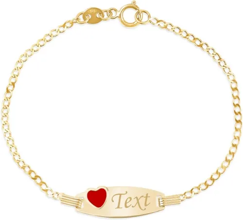 Miniatura 15 de UNICORNJ Pulsera de identificación de oro de 14 quilates grabable para niñas, niños y bebés, pulseras personalizadas con nombre de cadena Figaro