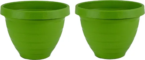 Miniatura 9 de The HC Companies Rings Maceta para Flores - Maceta de riego automático para hierbas y más – Maceta redonda ligera para exteriores e interiores