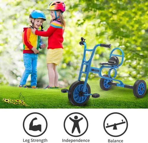Miniatura 5 de Triciclo para niños a partir de 3 años, guardería preescolar, bicicleta de equilibrio para niños, triciclo para niños con campana y ruedas de goma