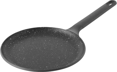 BergHOFF GEM - Sartén antiadherente de aluminio fundido para panqueques de 10 pulgadas, 0.53 cuartos de galón, color negro, verde ferno-PFOA,