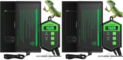 Miniatura 10 de VIVOSUN Alfombrilla térmica para reptiles de 6x8 pulgadas con termostato Combo para tanque debajo del terrario para tortugas, lagartos, ranas