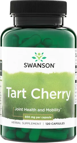 Swanson Tart Cherry Apoyo para la Salud Articular Apoyo Antioxidante 500 Miligramos 120 Cápsulas