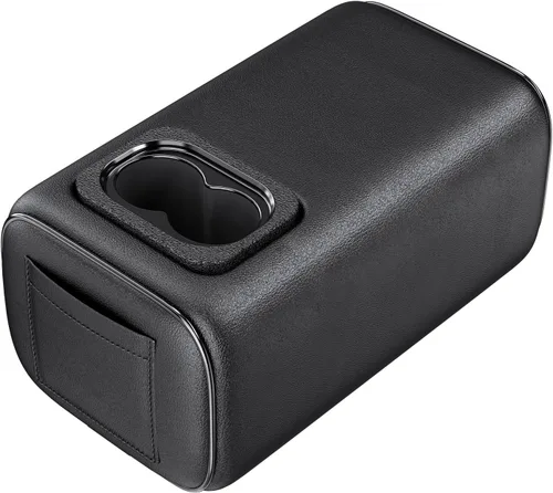 Reposabrazos universal para automóvil de dos filas con caja de consola y portavasos para asiento trasero, reposabrazos de segunda fila
