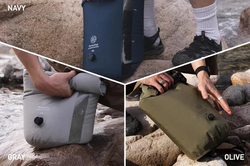 Miniatura 7 de Lavadora portátil con bolsa de lavado – Bolsa seca totalmente impermeable de 15 litros – Lavadora de nailon compacta ligera – Bolsa de lavandería