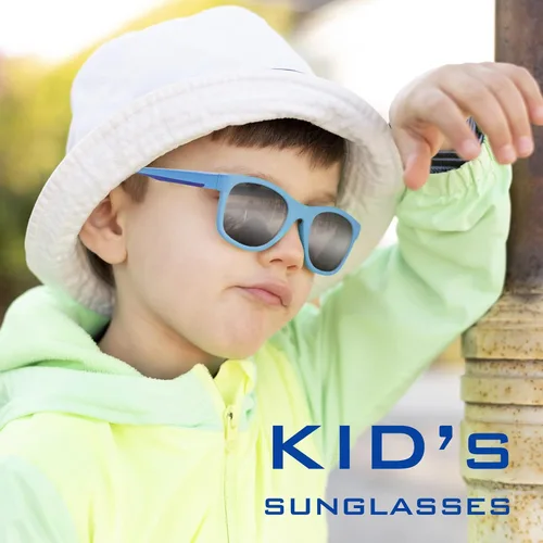 Miniatura 35 de XII WY - Lentes de sol polarizados con protección UV y goma flexible para niños y niñas