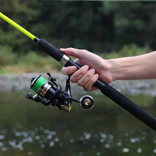 Miniatura 8 de Sougayilang Combo de Caña de Pescar y Carrete para Pesca de Bagre, Combo Giratorio de 2 Piezas, Caña de Pescar Duradera de Grafito y Blancos