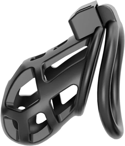 Miniatura 8 de Jaula de castidad masculina de resina 3.0 con 4 tamaños de anillos, jaula de castidad pequeña, jaula ligera para el pene, juguetes sexuales