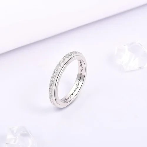 Miniatura 3 de Teioa Anillos giratorios de plata de ley antiansiedad, anillos para aliviar el aburrimiento, TDAH, autismo, anillos para mujeres y hombres